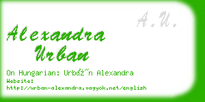 alexandra urban business card